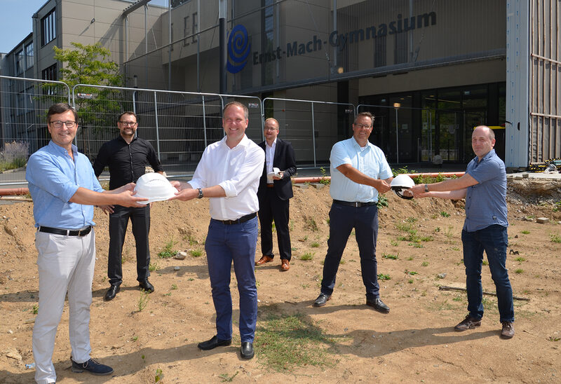 Baustelle Ernst-Mach-Gymnasium.