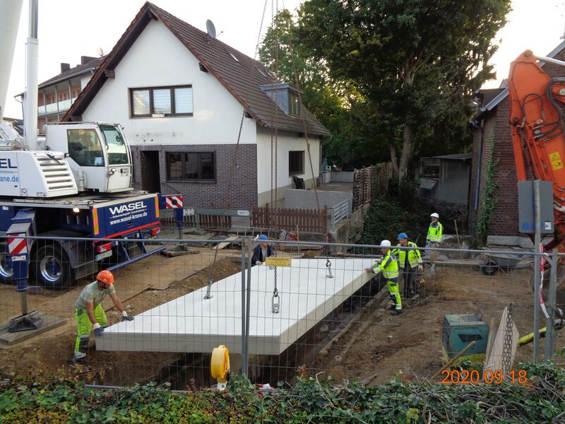 Baustelle Von-Geyr-Ring in Alstädten-Burbach.