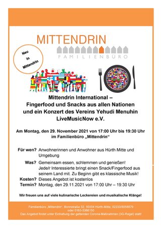 Plakat zum Konzert im Familienzentrum Mittendrin