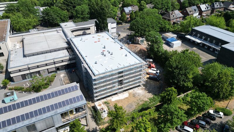 Baustelle des Ernst-Mach-Gymnasiums.