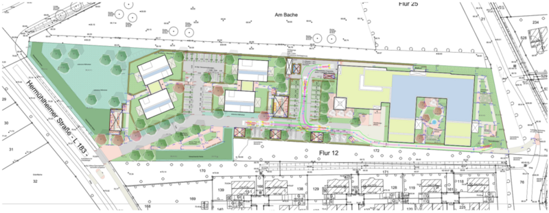 Skizze des geplanten Seniorenwohnparks in Hürth-Alstädten-Burbach.