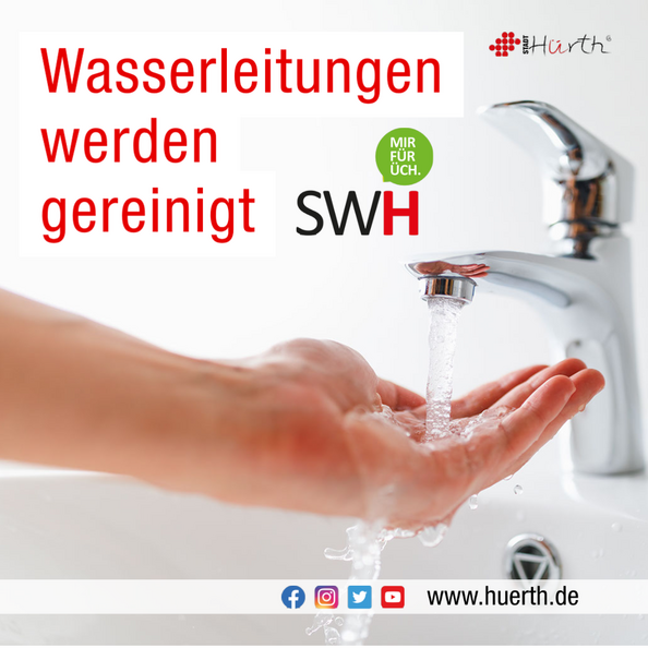 Wasserleitungen werden gereinigt.