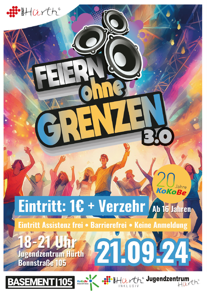 Plakat Feiern ohne Grenzen